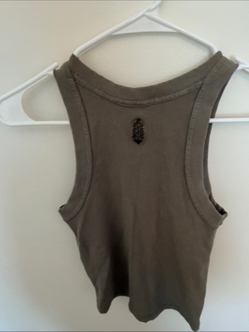 Free People Olive Green Ribbed Racerback Tank - Picture 4 of 6